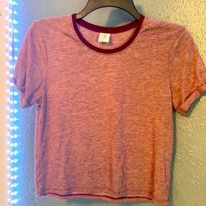 Maroon cropped t-shirt